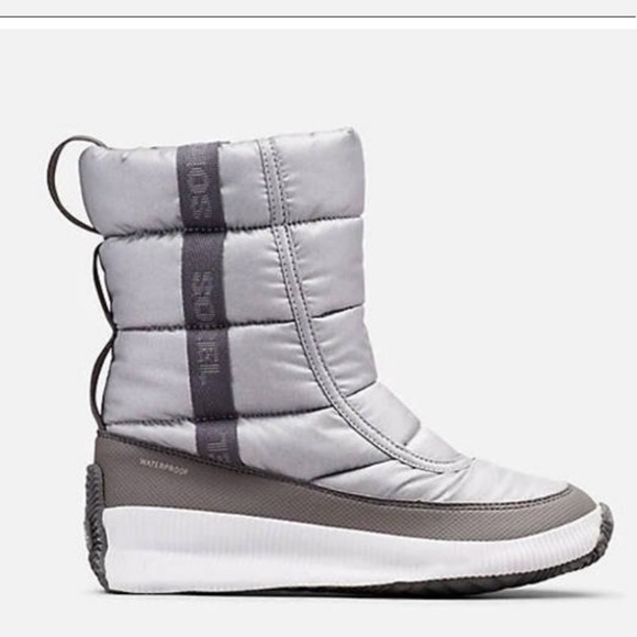 Sorel Out N About Puffy Mid Pure Silver Size 7 - Picture 5 of 5